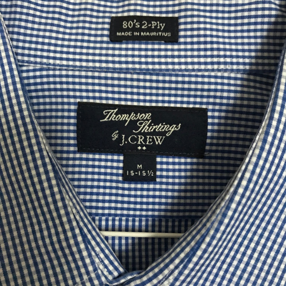 J.Crew Men's Blue Checked Button Down Shirt